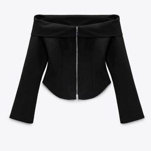 Zara Off Shoulder Corset Top with Zipper